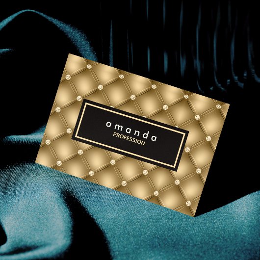 Elegantes funkelnd Glitzer-Monogramm Magnetische Visitenkarte