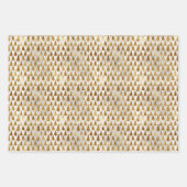 Elegantes Funkelnd Goldweihpapier Geschenkpapier Set (Vorderseite 3)