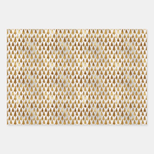 Elegantes Funkelnd Goldweihpapier Geschenkpapier Set (Vorderseite 3)