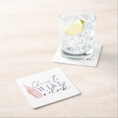 Elegantes Funny Cheers Party Rechteckiger Pappuntersetzer (Vor Ort)