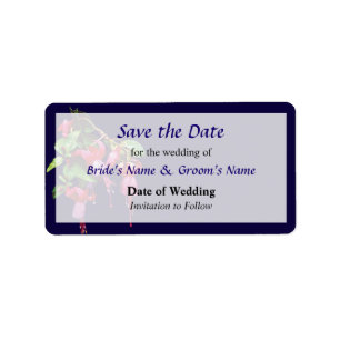 Elegantes Fuscia Marshia Save-the-Date Adressaufkleber