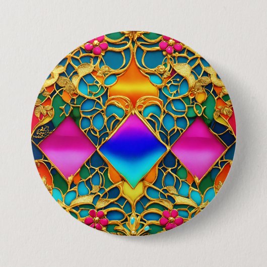 Elegantes futuristisches französisches Herrenhaus  Button (Vorderseite)