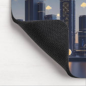 Elegantes futuristisches Smart City Wireframe - Gl Mousepad (Ecke)