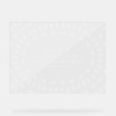 Elegantes Gala Business Transparentes Akryllisches Acrylschild (Vorderseite)