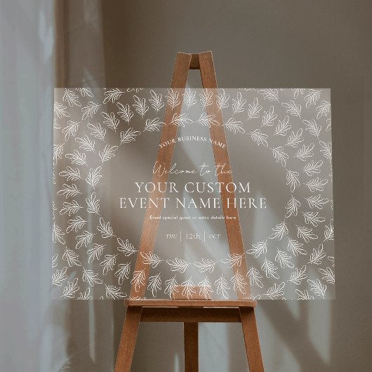 Elegantes Gala Business Transparentes Akryllisches Acrylschild