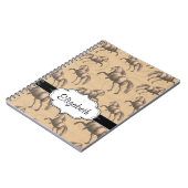 Elegantes galoppierendes spanisches Pferd Notizblock (Linke Seite)