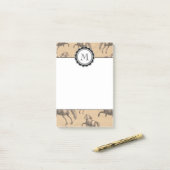 Elegantes galoppierendes spanisches Pferd Post-it Klebezettel (Auf Schreibtisch)