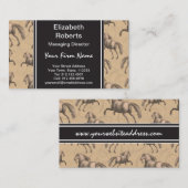 Elegantes galoppierendes spanisches Pferd Visitenkarte (Vorne/Hinten)