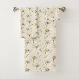Elegantes Gänseblümchen-Vergnügen Badhandtuch Set