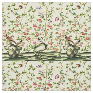 Elegantes Gänseblümchen-Vogel-Gewebe Stoff