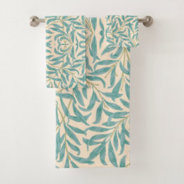 Elegantes Garden-Blätter Badhandtuch Set