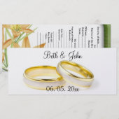 Elegantes Garden Floral Chic Sassy Hochzeitsprogra Programm (Vorne/Hinten)