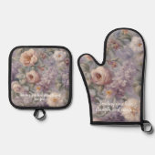 Elegantes Garden Memorial Geschenk für Mutter Ofenhandschuh & Topflappen-Set (Vorderseite)