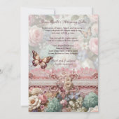 Elegantes Garden Party Duschbrause - Design Einladung (Rückseite)