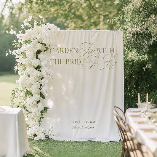 Elegantes Garden Tea Brautparty Backdrops Banner Wandteppich