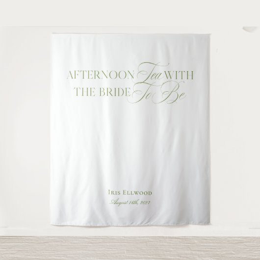 Elegantes Garden Tea Brautparty Backdrops Banner Wandteppich (Vorderseite)