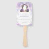 Elegantes Garden Wedding Program Lavender Arch Fächer (Vorderseite)