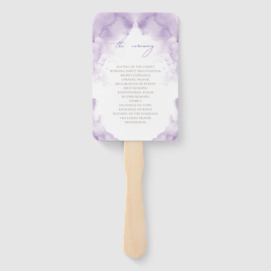 Elegantes Garden Wedding Program Lavender Arch Fächer (Rückseite)