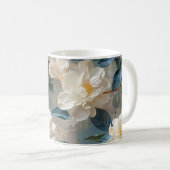 Elegantes Gardenia Floral Muster Kaffeetasse (VorderseiteRechts)