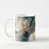 Elegantes Gardenia Floral Muster Kaffeetasse (Links)