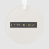 Elegantes Garland Foto Weihnachten Ornament (Rückseite)