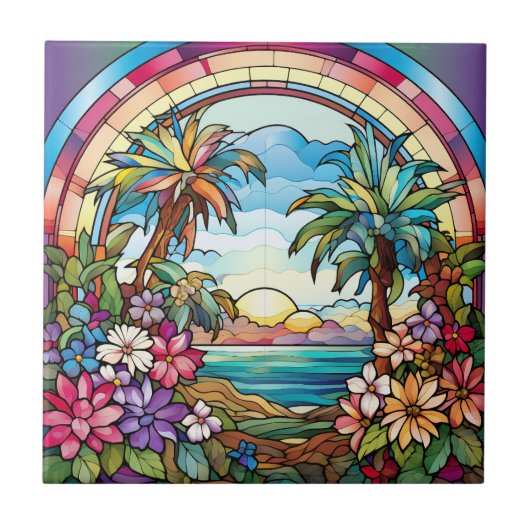 elegantes Gartenglas-Imitat Fliese (Vorderseite)