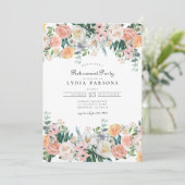 Elegantes Gartengrün Party zur Ruhestätte Einladung (Stehend Vorderseite)