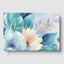 Elegantes Gästebuch für Blume