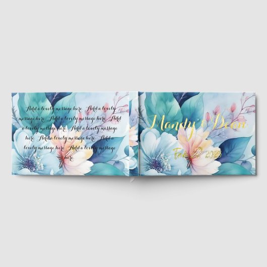 Elegantes Gästebuch für Blume (Voll)