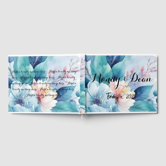 Elegantes Gästebuch für Blume (Voll)