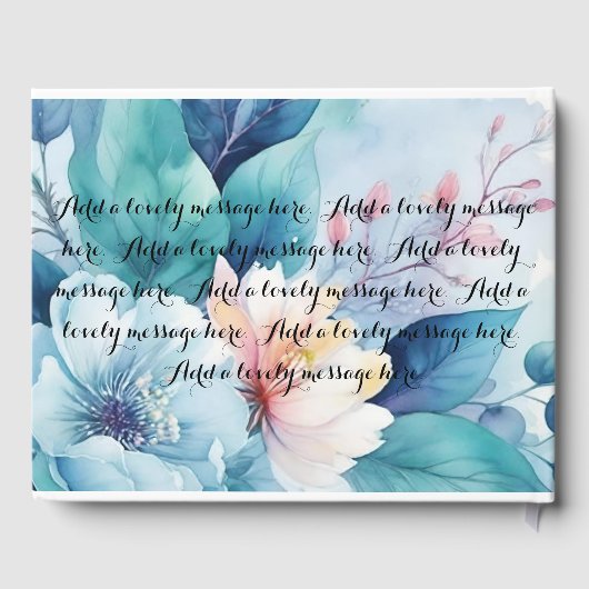 Elegantes Gästebuch für Blume (Rückseite)