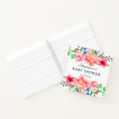 Elegantes Gästebuch Kinderdusche Rosa Blume Notizblock (Innenseite)