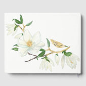 Elegantes Gästebuch mit Magnolie (Rückseite)