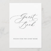 Elegantes Gästebuch-Schild Einladung (Vorderseite)
