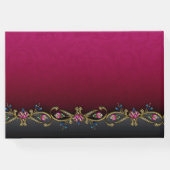 Elegantes Gästebuch Wine Red Wedding (Rückseite)