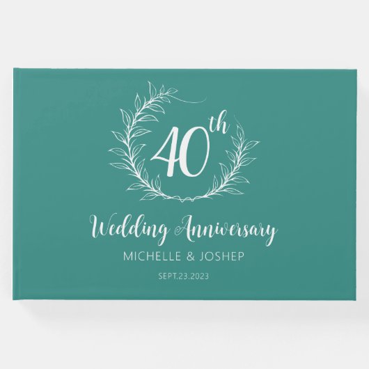 Elegantes Gästebuch zum Hochzeitstag (Vorderseite)