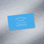 Elegantes gebogenes Text-berufliches klares Blau Magnetische Visitenkarte (Beispiel)