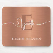 Elegantes, gebürstetes Kupfer-Metall Stilvoll Mit Mousepad (Vorne)