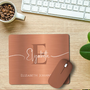 Elegantes, gebürstetes Kupfer-Metall Stilvoll Mit Mousepad