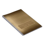 Elegantes, gebürstetes Kupfermetall beruflich auss Notizblock (Rechte Seite)