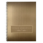 Elegantes, gebürstetes Kupfermetall beruflich auss Notizblock (Vorderseite)