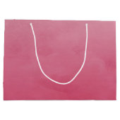 Elegantes gebürstetes Rosa mit einfachem Große Geschenktüte (Rückseite)