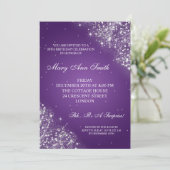 Elegantes Geburtstags-Party-funkelnder Glitzer Einladung (Stehend Vorderseite)