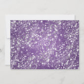 Elegantes Geburtstags-Party-funkelnder Glitzer Einladung (Rückseite)
