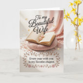 Elegantes Geburtstagsdesign für Ehefrau Karte (Gelbe Blume)