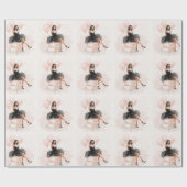 Elegantes Geburtstagsmädchen-Geschenkpapier Geschenkpapier (Flach)