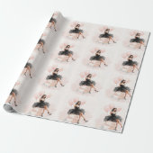 Elegantes Geburtstagsmädchen-Geschenkpapier Geschenkpapier (Ungerollt)