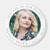 Elegantes Gedächtnis Chic Beerdigung Foto Tribut Magnet (Vorne)