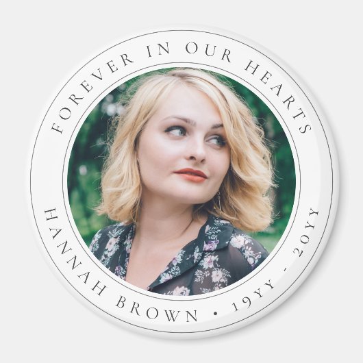 Elegantes Gedächtnis Chic Beerdigung Foto Tribut Magnet (Vorne)