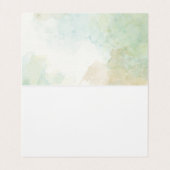 Elegantes, gedecktes, weißes Wasser Visitenkarten (Innenseite Aufgefaltet)